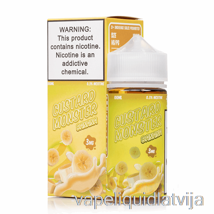 Banāns - Olu Krēms - 100ml 3mg Vape šķidrums